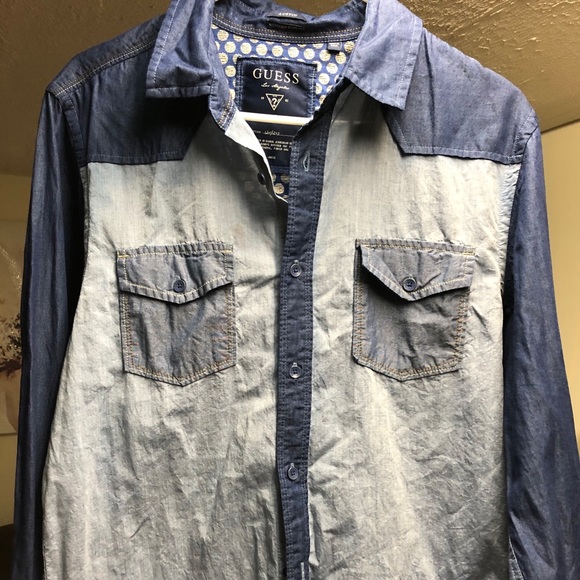 Guess 2 Tone Button Down - Picture 2 of 7